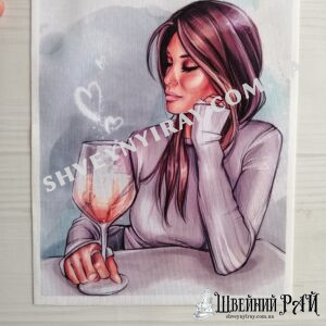 Нашивка Дівчина з вином